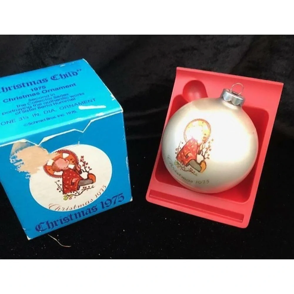 Vintage 1975 Hummel Christmas Child Ornament USA Orig Box Schmid Bro Collectible
